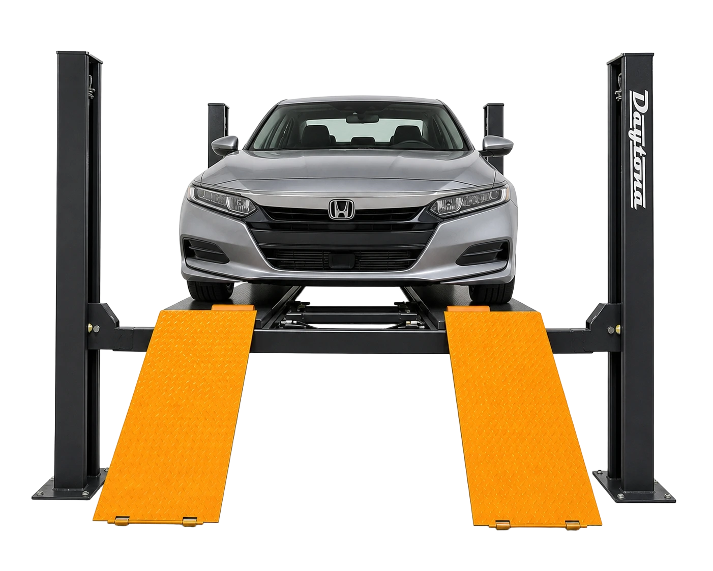 Daytona 4-post alignment lift with built-in slip plates